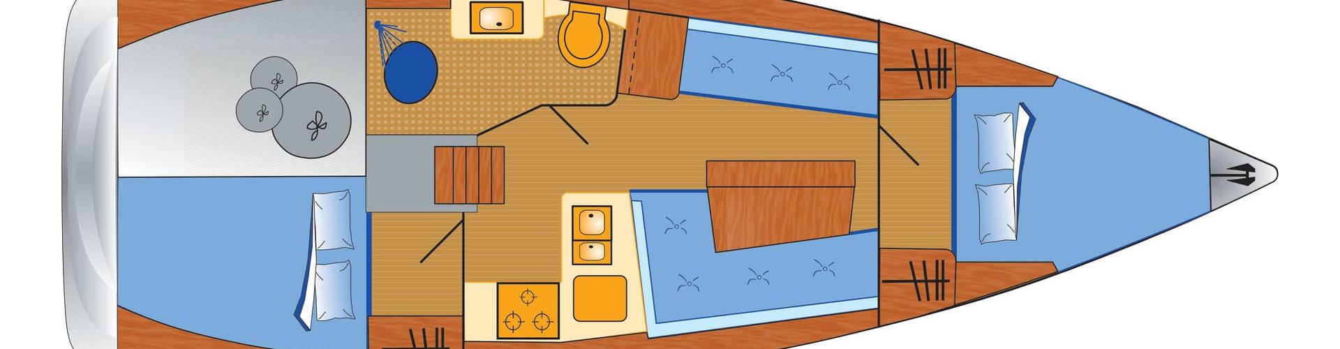 bateau à voile Hanse 348