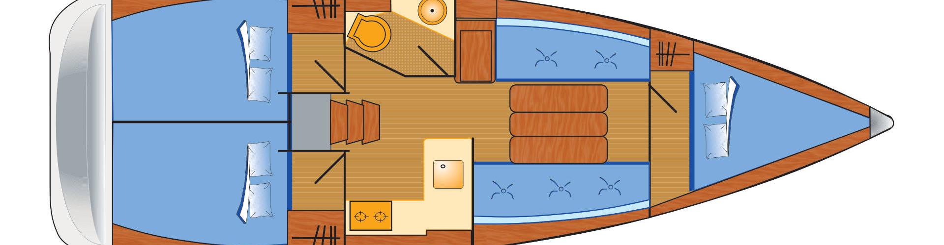 bateau à voile Sun Odyssey 349